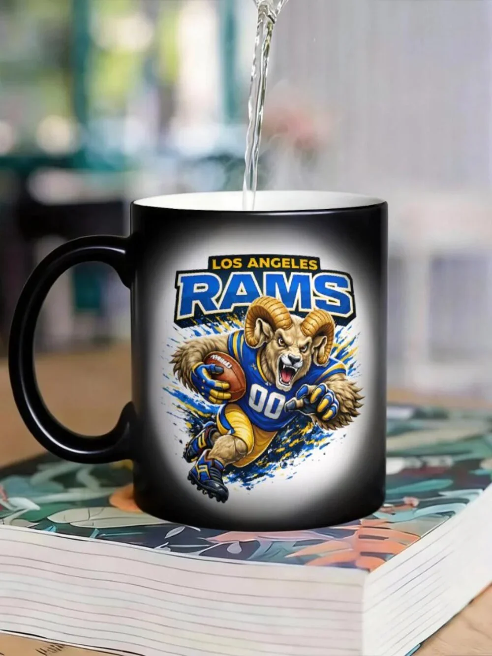 Los Angeles Rams Matte Heat Reactive Mug NFL Football Fan Cup 11oz